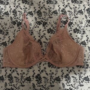 Elegant Lace Women's Bra in Blush Pink